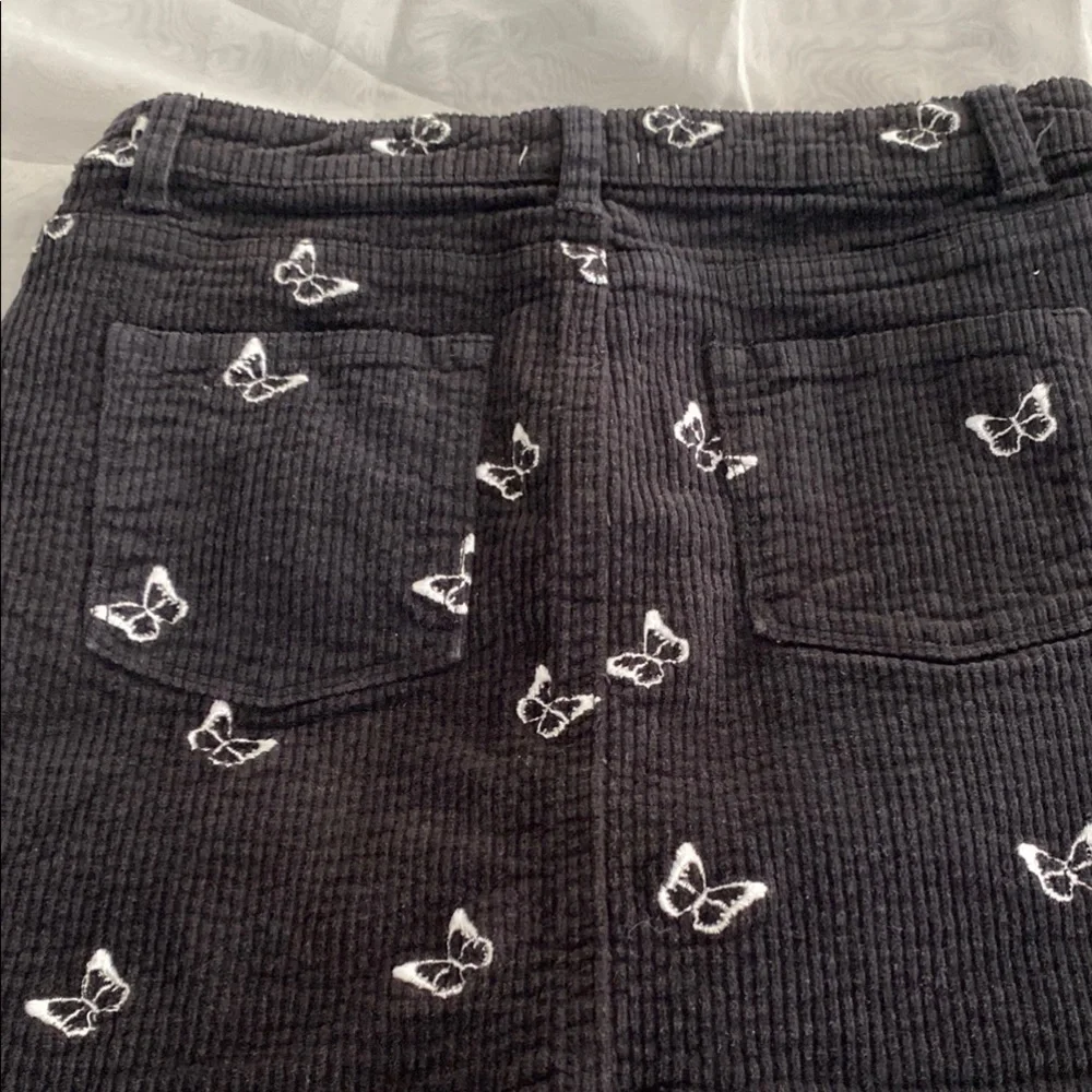 RSQ Gray A-Line Mini Skirt Crduroy Casual